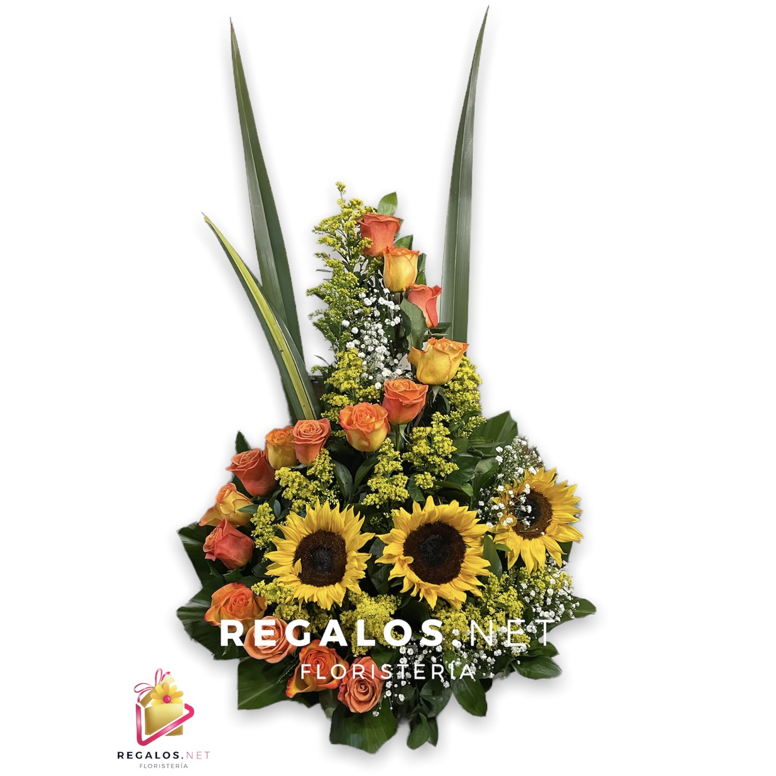 Reg-30 Ramo De Rosas y Girasoles Oferta - Floristeria y Regalos en Manizales